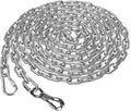 Tresbro Heavy Duty Dog Chains for Outside, 15FT Stainless Steel Tie Out Cable with Swivel Hook for Small Medium Dogs, Metal Chew Proof Pet Runner Chain Leash Lead for Outdoor Camping Hiking Yard, 5MM
