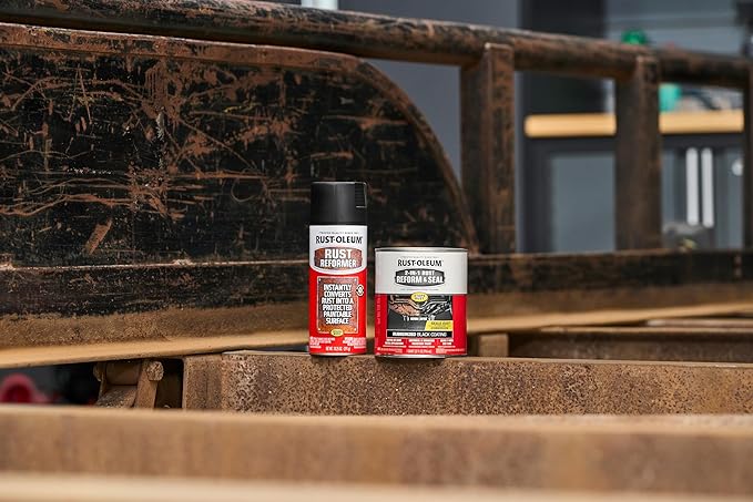 Rust-Oleum 344763 Automotive 2-in-1 Rust Reform & Seal, Quart, Black