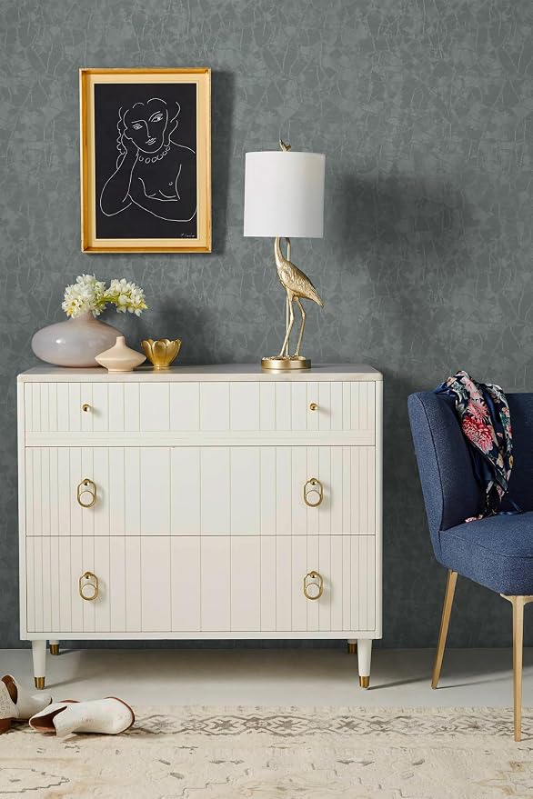 Yasinet Peel and Stick Wallpaper Removable Wallpaper Modern Grey-Green Embossed Thicken Self Adhesive Textured Contact Paper for Cabinets Walls Waterproof Vinyl Roll 196.8"x 15.7"