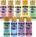 DecoArt Americana Acrylic Paint Set – Essential Pastel Colors, 9 Bottles (2 fl oz) – Art and Craft Acrylic Paints for Canvas, Wood, and More
