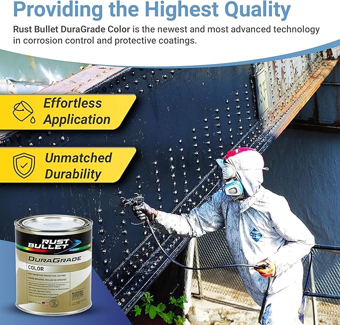 RUST BULLET DuraGrade Color - Yellow - 5 Gallon - Advanced Technology Corrossion Control, Rust Inhibitor & Protective Coating, Exceptional Adhesion, UV Resistant