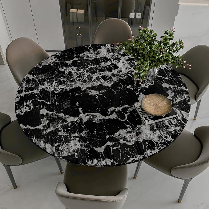 Black Marble Contact Paper Peel and Stick Countertop Waterproof Vinyl Film Glossy Marble Wallpaper Removable Self-Adhesive Counter Top Wrap for Kitchen Bathroom Sink Table Covers 16x118 inch