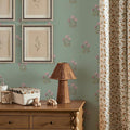 17.3"× 590.5" Vintage Floral Wallpaper Peel and Stick Boho Wallpaper Removable Waterproof Green Rose Pattern Contact Paper for Bedroom, Bathroom, Home Wall