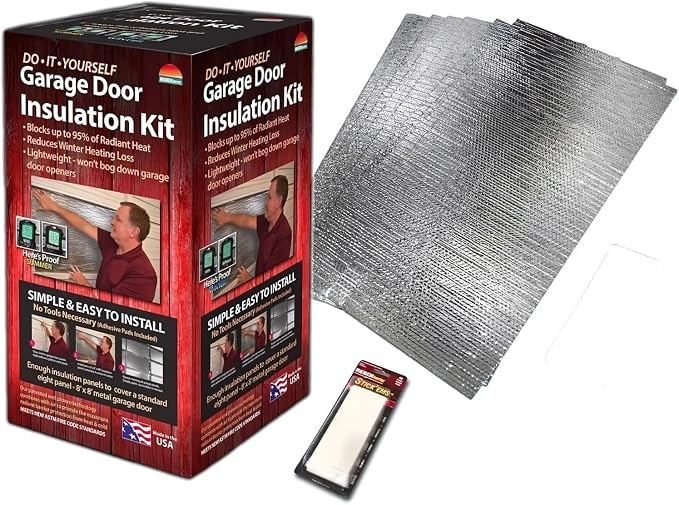 Garage Door Insulation Kit, Reflective, 8x8 Single Door
