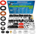 ZDBB 258 Pcs 2-in-1 Spigot Washer & Hose Gasket Kit for Assorted Outdoor Faucet Garden Hose Valve Stem Worn Out Plumber Outside Faucet Bib Shower Gasket Repair Set