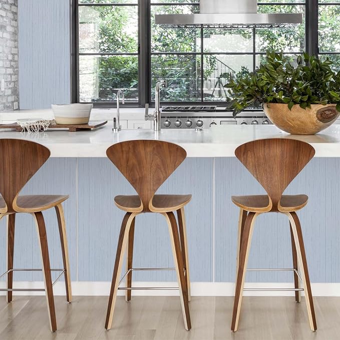 Light Blue Grasscloth Peel and Stick Wallpaper Vintage Texture Removable Waterproof Wallpaper for Room Walls, Cabinets, Furniture, Drawers, Desk A Set of 15.7"x1200"