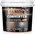 2-in-1 Rust Converter & Metal Primer, 1 Gallon Matte Black Rust Inhibitor Paint for Metal, Ultra Automotive Rust Reformer & Seal, Heat Resistance Trailer Paint for Chassis, Frame, Marine, Industrial