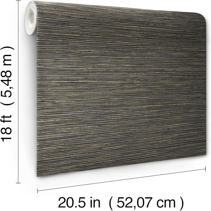 RoomMates Dimensional Grasscloth Peel and Stick Wallpaper, RMK12685PLW