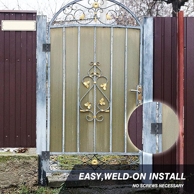 3 Heavy Duty Weldable Hinges 12 Ga Welding Long Lasting Steel Butt Hinge Corrosion and Rust Resistant Metal Weld on Hinges for Trailer Door Gates (4 Pcs)