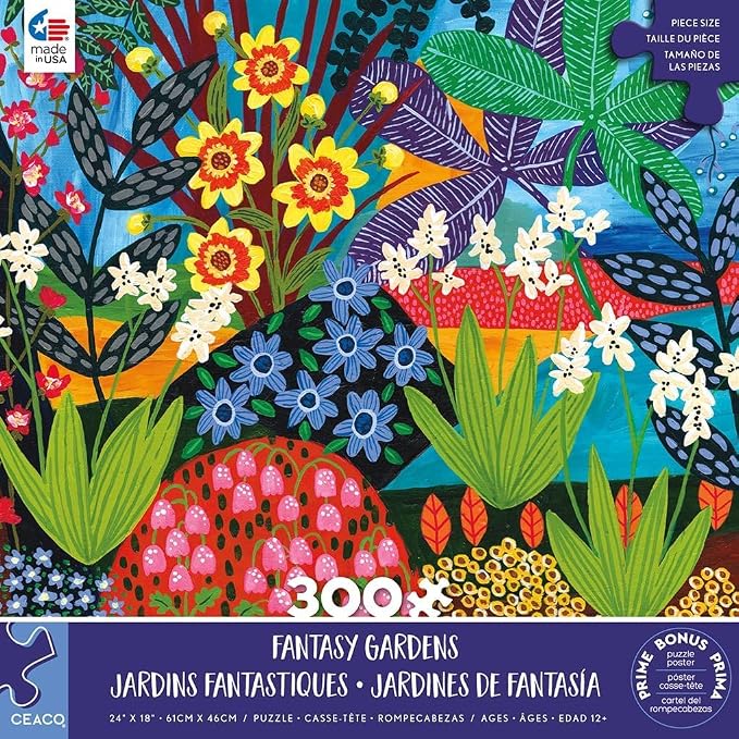 Ceaco - Liselle Larsen - Fantasy Gardens - 300 Oversized Piece Jigsaw Puzzle