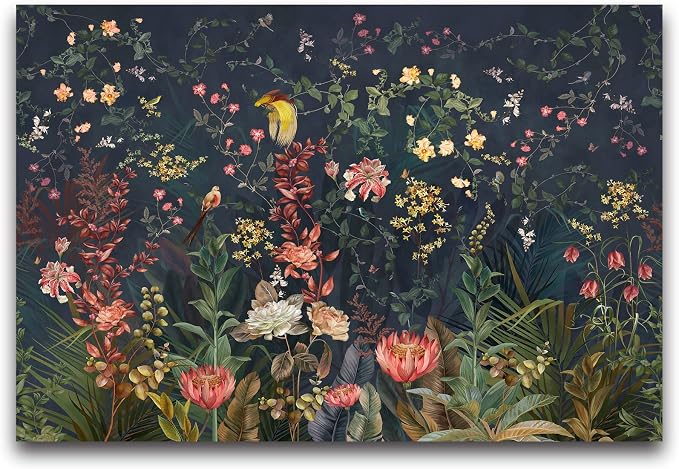 Cliouar-Idyllic Flower Girl Room Wallpaper Mural Bedroom Living Room Decor 103" x 69"(Not Peel and Stick)