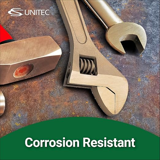 C.S. Unitec Adjustable End Wrench Non-Sparking, Non-Magnetic, Corrosion Resistant (Copper Beryllium) 150Mm (6In) TUV Certified EX501-6B, "6"""