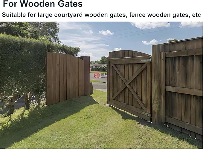 Heavy Duty Gate Hinges ，7in Can Be Bolted or Welded On Heavy Duty Large Wood or Metal Gates, 1100 lbs Max Load,Built-in Roller Bearing Hinges Opened 90° Inward or Outward,2pack