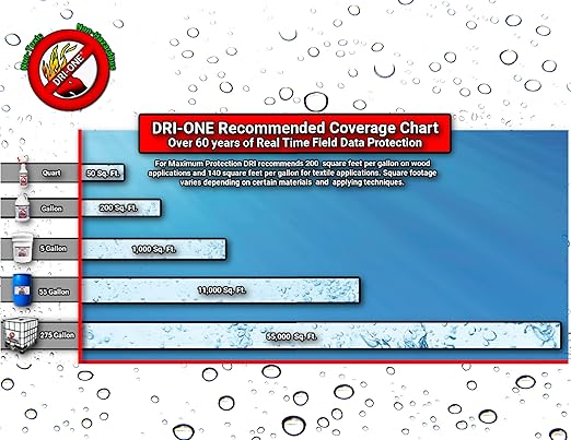 Fire Retardant Spray (Class A for Wood, Thatch and More) Eco-Safe, Non Toxic, ASTM E84, 1 Gallon Jug DRI-ONE