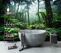 YIHWM-Peel and Stick Tropical Rainforest Wallpaper Green Jungle wall Mural | Tear-resistant,with a substantial feel;Will not be damaged during repositioning.Bathroom,Bedroom wallpaper.M-118"x85"