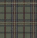 NextWall Harry & Grace Herringbone Plaid Premium Matte Non-Woven Peel and Stick Wallpaper (Adobe & Antique Green)
