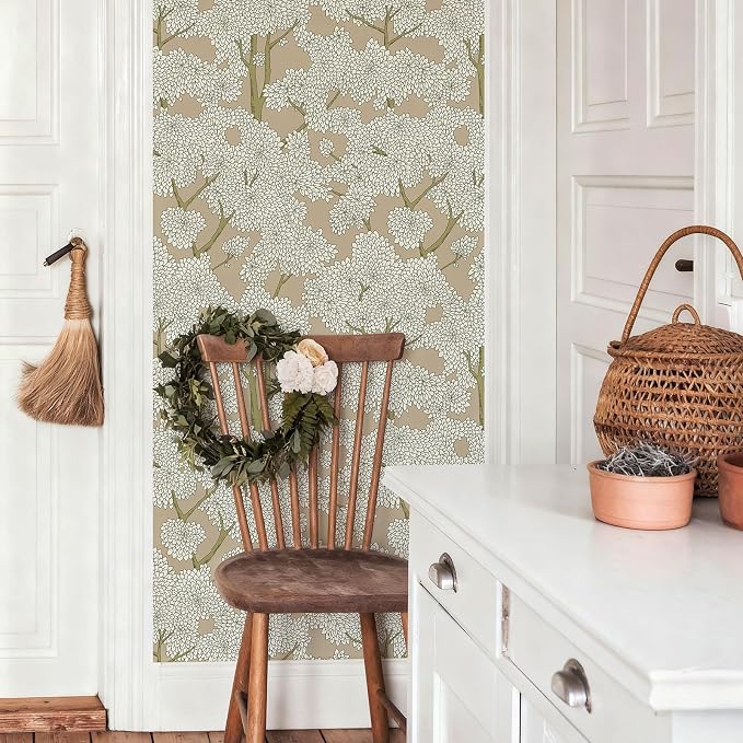 JiffDiff Tree Wallpaper Peel and Stick Jungle Wall Paper Forest Mural Stick on Wallpaper Modern Waterproof Self Adhesive Contact Paper(17.3" x 800" Brown)