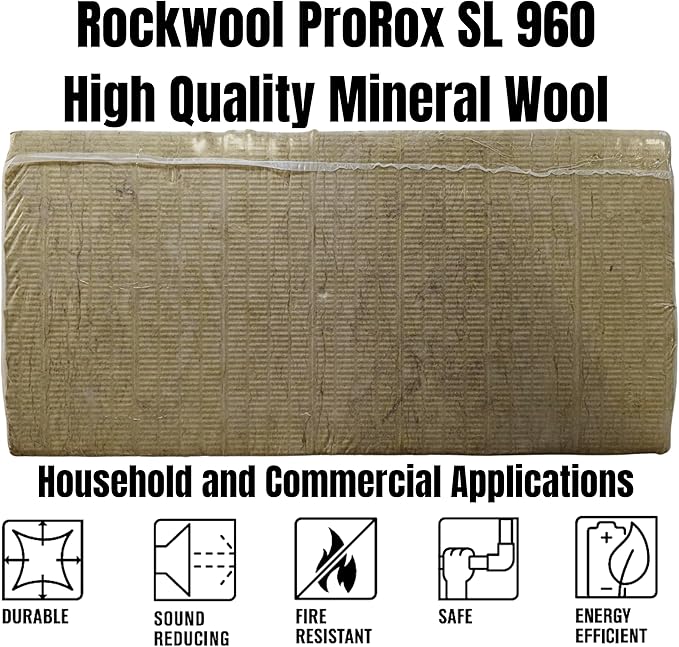 3 pk 12"x12"x2" Rockwool ProRox Mineral Wool, Replaces Owens Corning Thermafiber, BMW211-3PK-NA