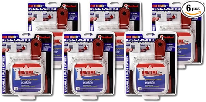 Red Devil 0549 ONETIME Lightweight Spackling Patch-A-Wall Kit, 1/2 Pint, Made in USA