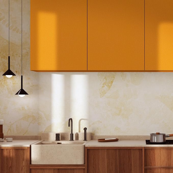 WADILE Grasscloth Peel and Stick Wallpaper 15.7in x 787.4in, Textured Contact Paper for Cabinets, Faux Linen Wall Paper Pull and Stick, Fabric Vinyl Wallpaper Self Adhesive Orange | Textured contact paper, Faux linen, Vinyl material, Cabinets, Self adh...
