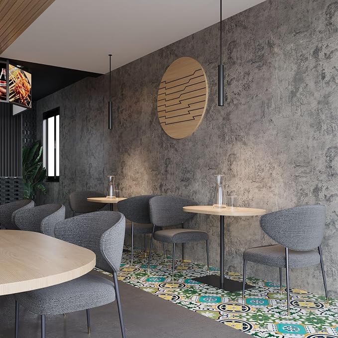 BAYYA Cement Gray Contact Paper Concrete Peel and Stick Wallpaper Industrial Style Self Adhesive Paper Waterproof Removable Decorative Paper Vinyl Film Furniture Stickers for Bathroom Kitchen Cabinets
