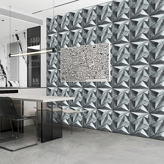 33 Pack 3D Wall Panel Diamond for Interior Wall Décor, PVC Textured Wall Panels, 12''x12'' Cover 32.Sq.Ft. Patina Bronze | PVC Accent Wall Panels for Interior Wall Decor, Living Room Lobby Bedroom Hotel Office