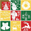 36pcs Christmas Drawing Stencils for Kids 8 Inches Holiday Sidewalk Chalk Stencils Painting Large Washable Reusable Christmas Themed Primary Shape Template for Kids Toddlers Preschool