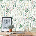 17.3'' x 393.7" Floral Peel and Stick Wallpaper Vinyl Wallpaper Flower Vintage Vinyl Peel and Stick Wall Paper for Kitchen Cabinet Furniture Renter Friendly (Covers 47.4 Sq Ft)