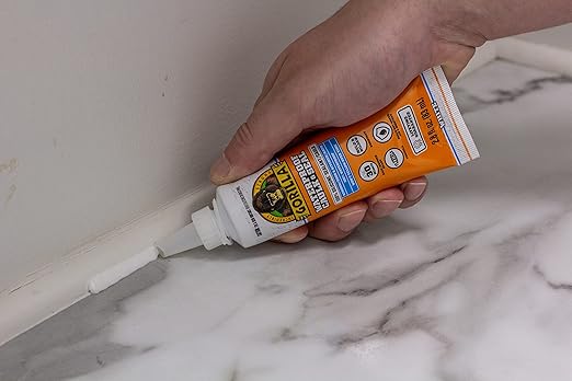 Gorilla 100% Silicone Caulk, Waterproof Sealant, 2.8oz Squeeze Tube (Pack of 2) – Clear -10 Year Mold Resistant Kitchen, Window, Bath, Marine, Door and More