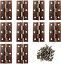 10 Pcs 2.5 Inch Red Bronze Door Hinge Cabinet Hinge - Reliable Red Bronze Ball Bearing Butt Hinges for Windows, Cabinets, and Outdoor Use - Includes Mounting Screws