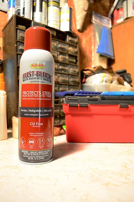 Evapo-Rust RB018 Rust-Block Water-Based Rust Inhibitor, Corrosion Inhibitor, 12 oz Aerosol Spray, Gray