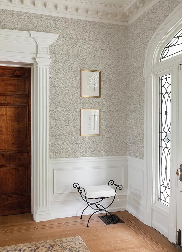 Nabela Noor Home NuWallpaper Aliviya Peppercorn Peel and Stick Wallpaper, NNS6508