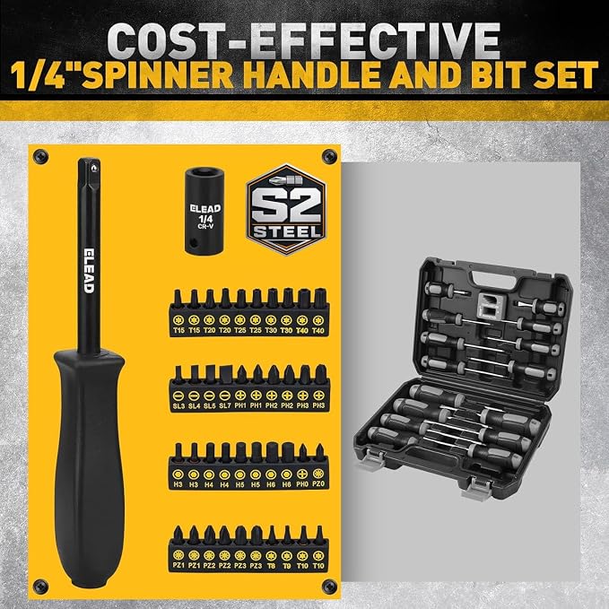 96-Piece 3/8" Drive Impact Socket Set, SAE(5/16 to 3/4-Inch) & Metric(8-22mm), Standard & Deep Sockets, Ratchet Handle, Bit Set, Universal Joint, Extension Bar, Adapters, Spark Plug Sockets