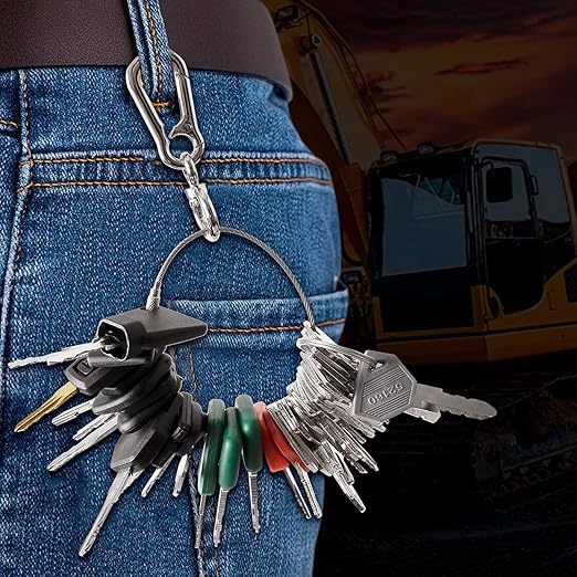 39 PCS Heavy Equipment Key Set, Construction Ignition Master Key Kit Compatible with Case Takeuchi Komatsu Hyster Kubota Cat New Holland JCB Volvo Yanmar Daewoo Ford Hitachi and More