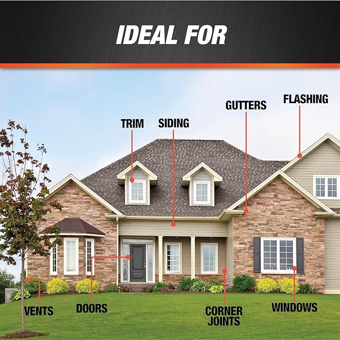 DAP 100% Silicone Rubber Window, Door, and Siding Sealant, Black 9.8 Oz (7079808642)