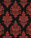 BOKEBEVE Vintage Floral Wallpaper Peel and Stick Burgundy Red 17.5 x 118In | Renter Friendly Contact Paper Self Adhesive Removable Wall Paper for Feature Wall Bedroom Bathroom Halloween Decor