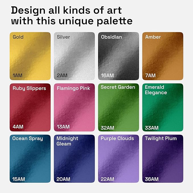 ARTISTRO 12 Metallic Paint Pens for Glass Marking, Rock Painting, Ceramic, Wood, Fabric, Scrapbooking, DIY Craft Making, Coloring - Acrylic Paint Markers Bullet Tip 2.5mm