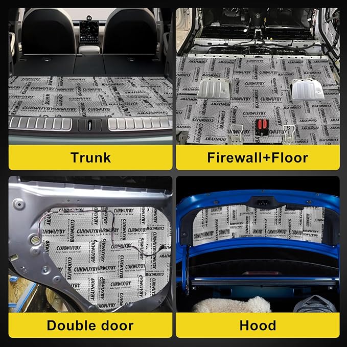 Butyl Sound Deadening 80mil 20sqft Sound Deadening Mat (18pcs) | Car Sound Deadening Material,Sound Deadening for Cars,Automotive Sound Deadener,Noise Insulation,Vibration Dampening Material