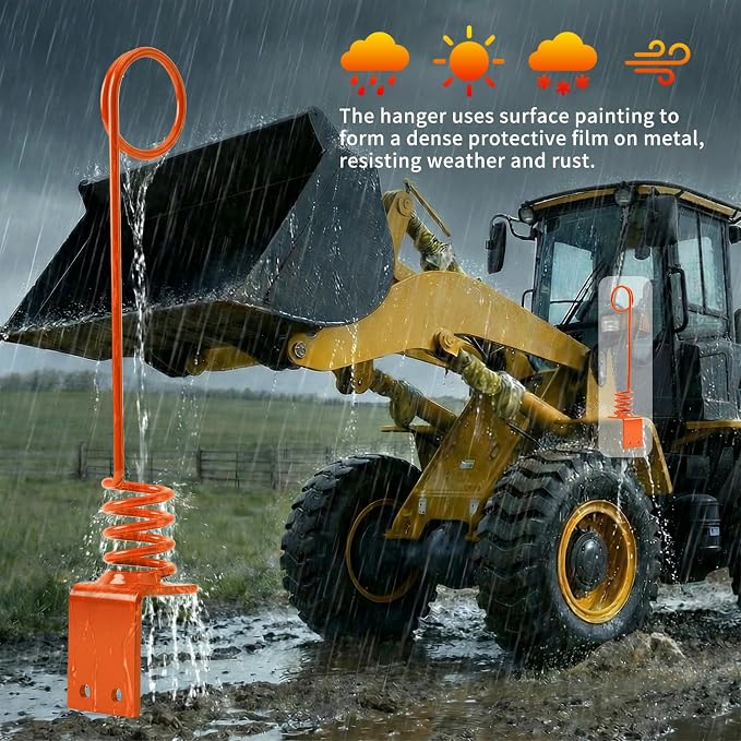 1PC Orange Hydraulic Hose Holder for Tractor 0.3" Thick Plate