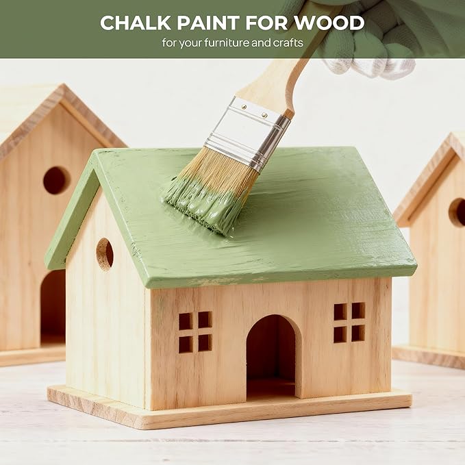 Nicpro All-in-One Sage Green Chalk Paint for Furniture, 8.45 oz (250ml) Matte Finish Chalk Paint, Built-In Primer & Top Coat Milk Paint, Non-Toxic Furniture Paint for Wood, Metal, Home Decor