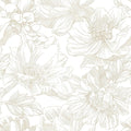 Ismoon Large Floral Peel and Stick Wallpaper Boho Beige Contact Paper 17.3inx6.5ft Neutral Wall Paper Removable Self Adhesive Wallpaper Bedroom Cabinet Bathroom Waterproof Mural Wall Decor Vinyl Roll