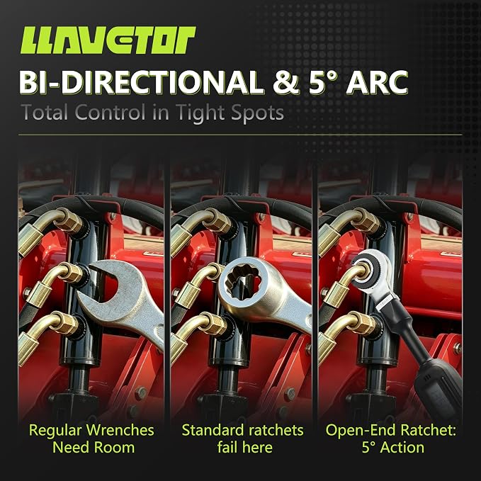 Ratcheting Flare Nut Wrench,Digital Torque Wrench,3/8" Drive 1-135Nm, 16PCS Flare Nut Wrench Torque Set, Crowfoot Torque Wrench Kit for for Nuts on Fuel & AC Repair