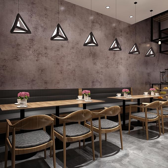 BOMENG Metallic Concrete Peel and Stick Silver Rustic Industrial Wallpaper for Countertops and Walls - 24"x197" Purple