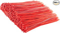 GTSE 8 Inch Red Zip Ties, 1,000 Bulk Pack, 50lb Strength, UV Resistant Strong Nylon Cable Ties, Self-Locking 8" Tie Wraps