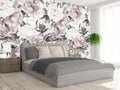 Cliouar-Vintage Purple Pink Rose Bedroom Living Room Decor Wallpaper Mural Bedroom Living Room Decor 103" x 69"(Not Peel and Stick)