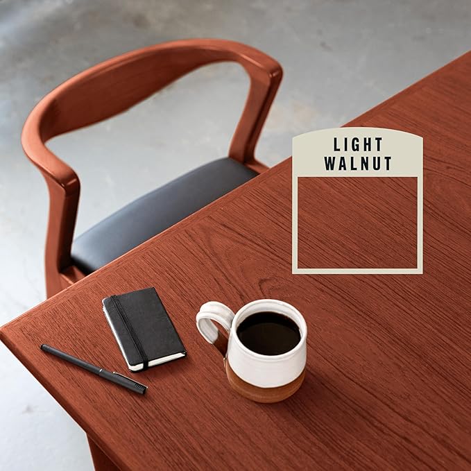 Varathane Premium Fast Dry Wood Stain | 1 Hour Dry Time | 1 Coat Color | Interior Wood Stain | Furniture, Cabinets, Doors, Trim | Half Pint | Light Walnut
