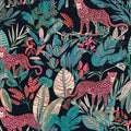 Pink Vintage Leopard Peel and Stick Wallpaper 17.5" x 118" | Waterproof Vinyl Self Adhesive Removable Renter Friendly Floral Contact Paper