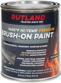 Rutland - 81V Premium 1400 Degree F Hi-Temp Brush-On Paint, 16 fl oz, Black