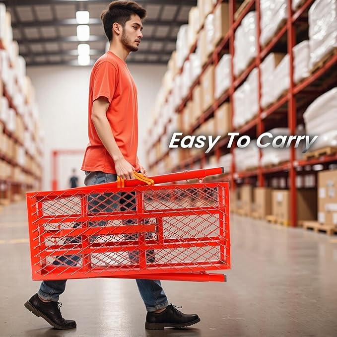 Folding Scaffolding Platform 69"x52.7"x15", 880 Lbs Capacity, 5-Level（33.8-52.7“） Height Adjustable Work Platform with Rhombus Anti-Slip Surface, Portable Scaffolding Ladder for RV and Home Decor