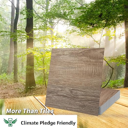 Art3d Peel and Stick Vinyl Floor Tiles 30-Pack 12 x 12 inch, Self Adhesive Waterproof Flooring Wood Planks for Kitchen, Dining Room, Bedrooms, Cover 30 Sq. Ft, Light Brown Ash
